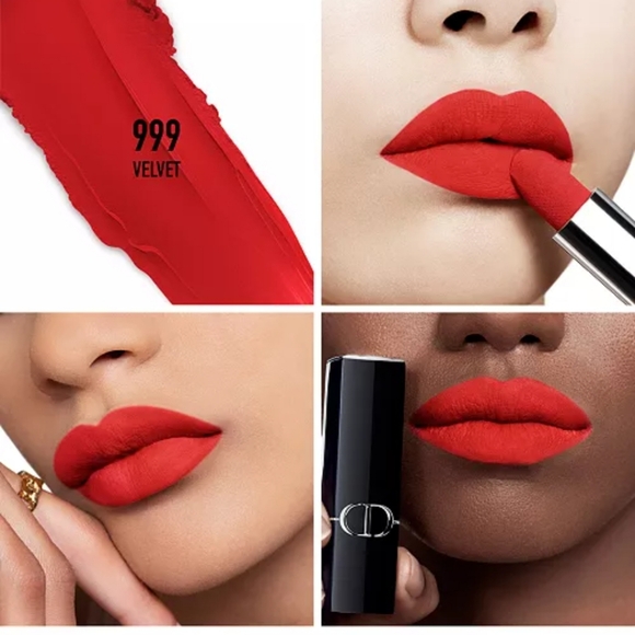 Dior Rouge Lipstick - 999 matte Vibrant Red - Picture 4 of 6